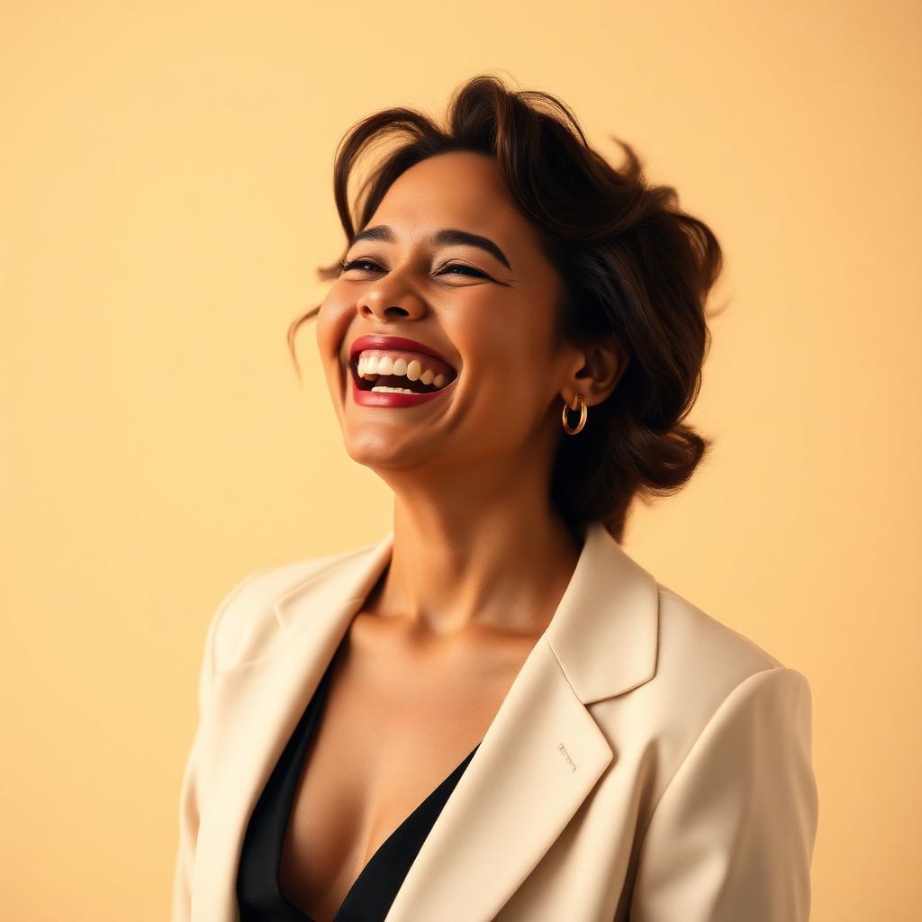 Patient heureuse — résultat sourire éclatant